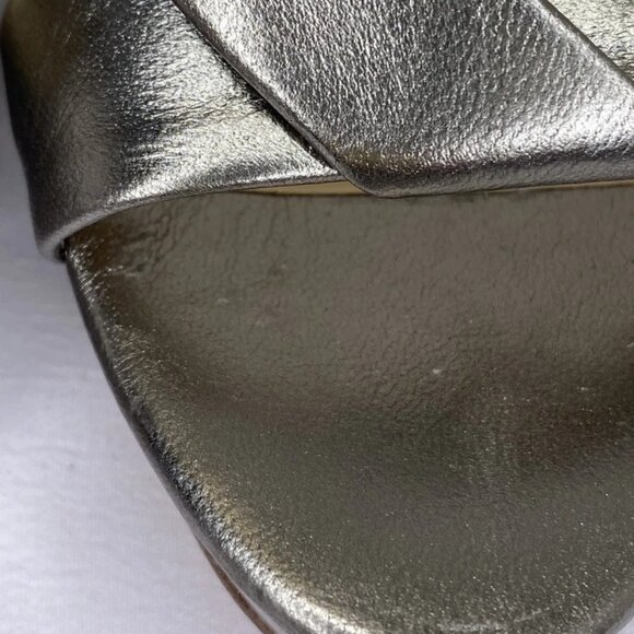 Via Spiga Womens Sandals Gray Size 9.5M Lyra High Cone Heel Ankle Strap Buckle - Picture 4 of 8